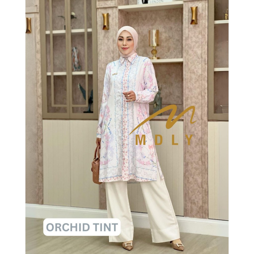 MDLY Baju kemeja atasan wanita muslim/Tunik Premium/Tunik Lebaran/Qyrane Tunic by MDLY
