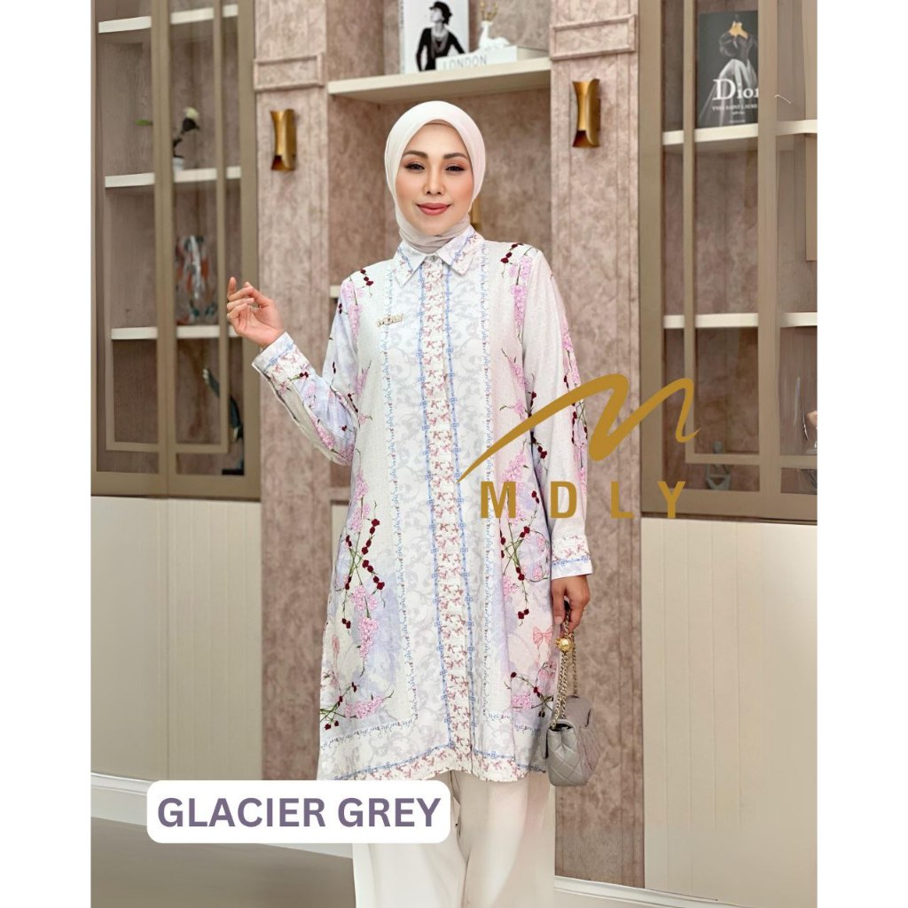 MDLY Baju kemeja atasan wanita muslim/Tunik Premium/Tunik Lebaran/Qyrane Tunic by MDLY