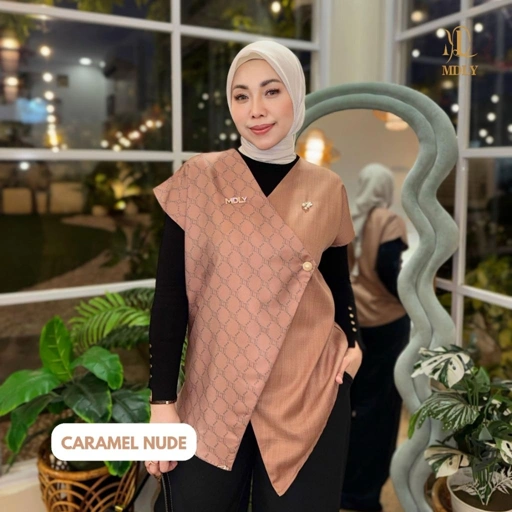 Image of MDLY Baju Atasan Wanita/Vest Kekinian Elegan/Yoona Lux Vest by MDLY