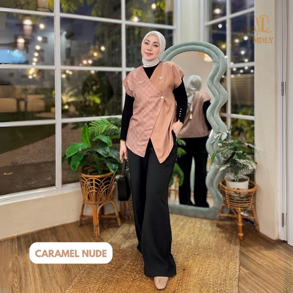 MDLY Baju Atasan Wanita/Vest Kekinian Elegan/Yoona Lux Vest by MDLY