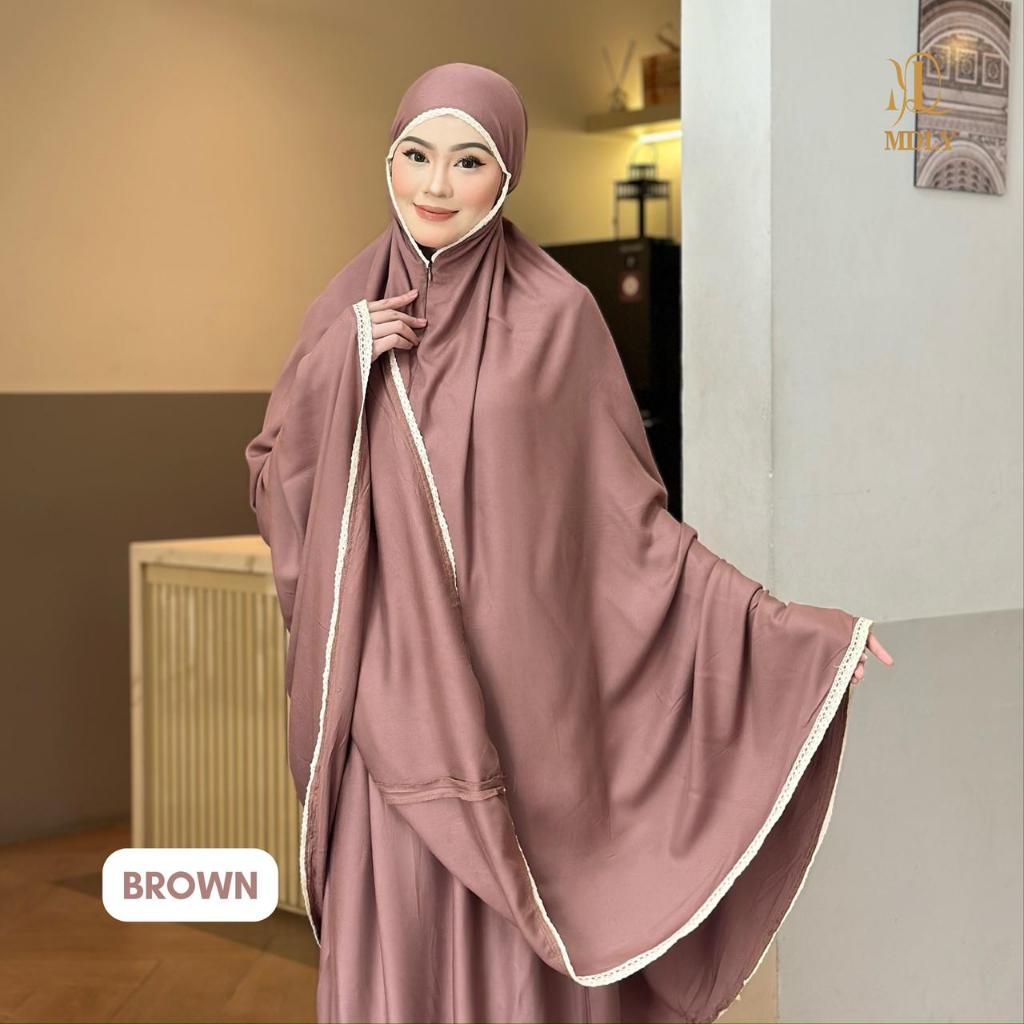 MDLY Alia Prayer Set Mukena Polos Adem Rayon Premium Terbaruu