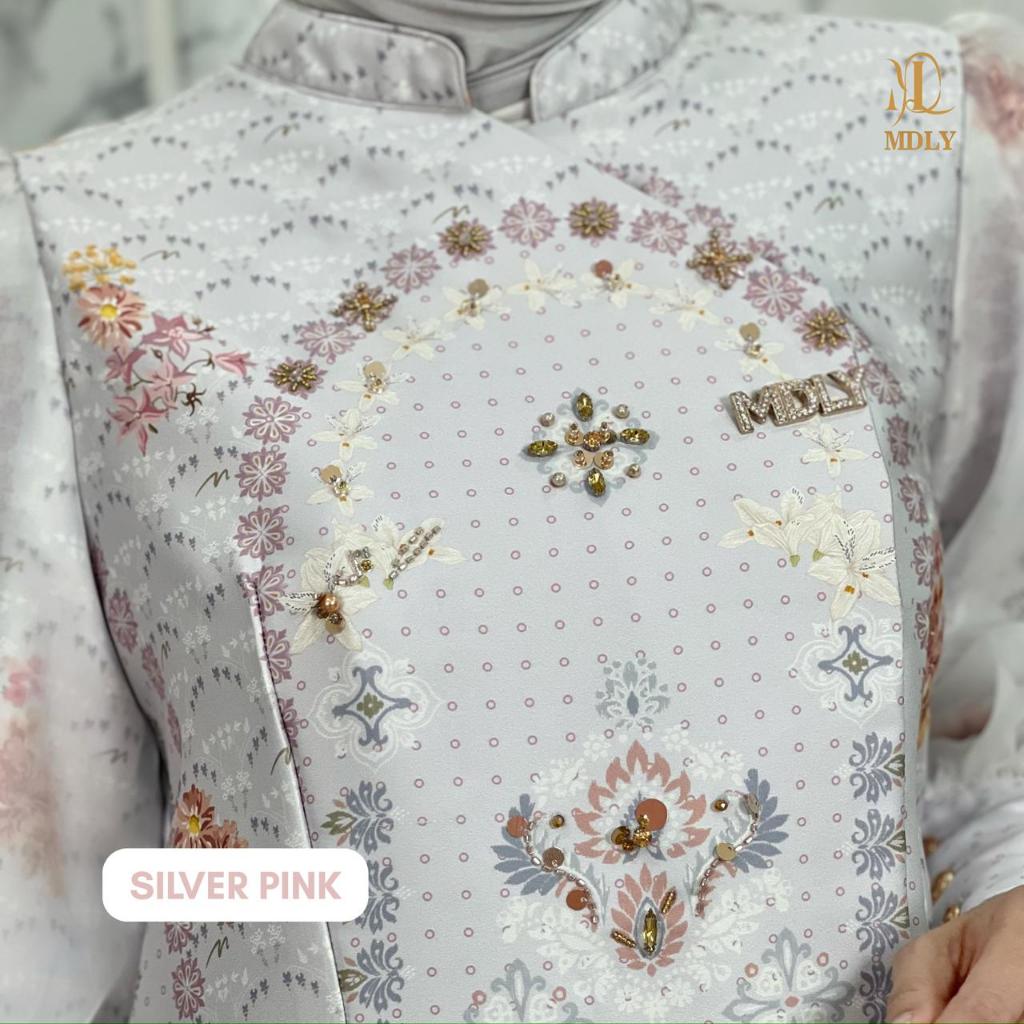MDLY Janggan Ruya Set Setelan Wanita Premium Motif Organza Print Mewah
