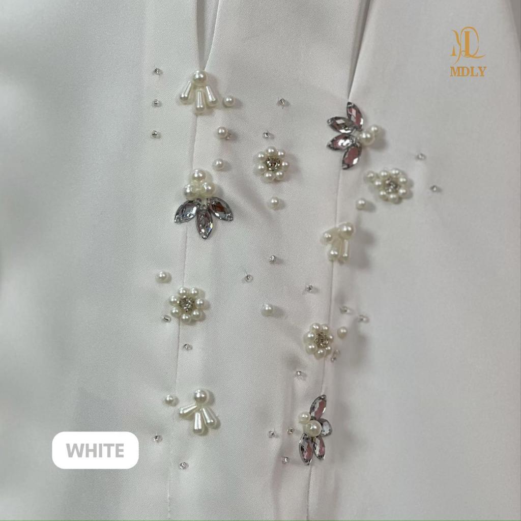 MDLY Belle Lux Set Setelan Atasan dan Rok Wanita Silk Premium Beads Elegan Terbaru Kekinian