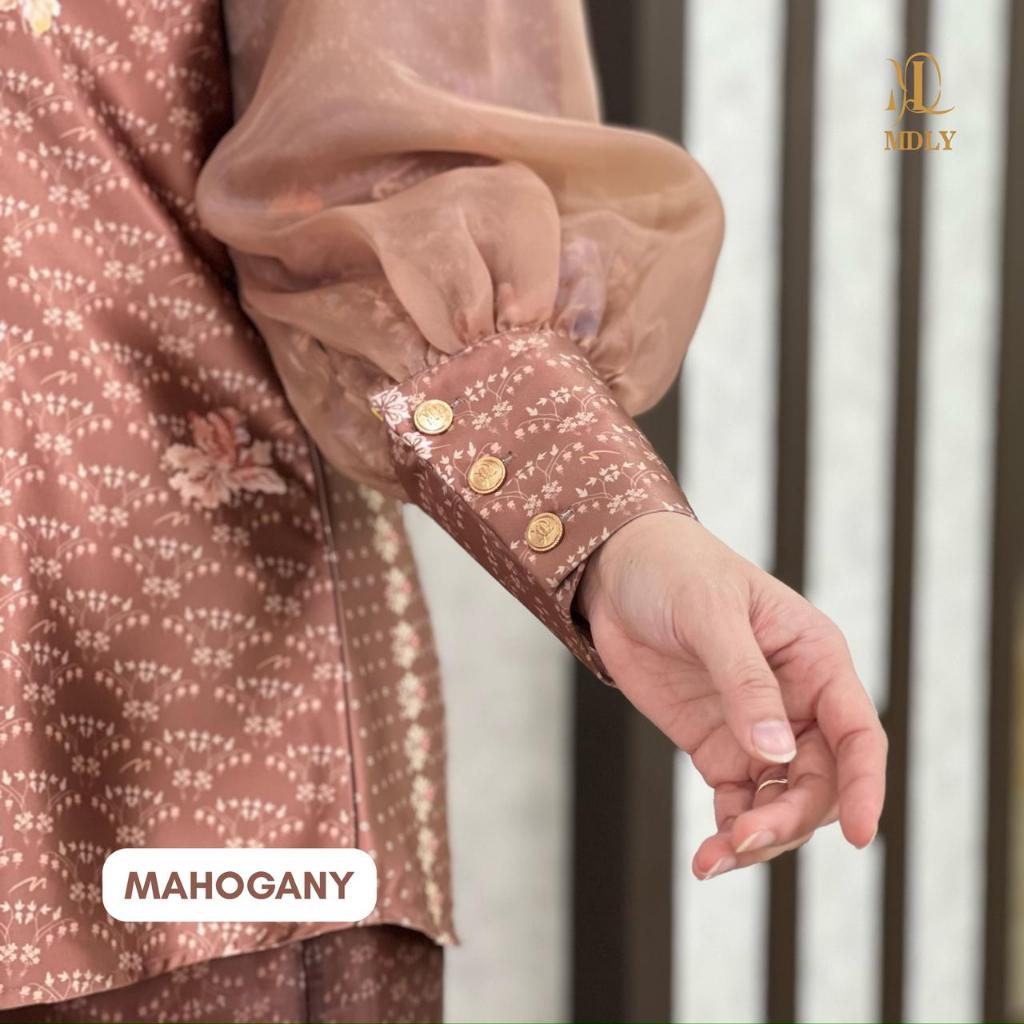 MDLY Janggan Ruya Set Setelan Wanita Premium Motif Organza Print Mewah