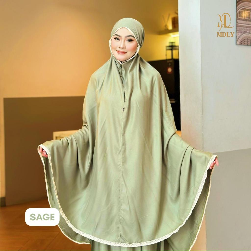 MDLY Alia Prayer Set Mukena Polos Adem Rayon Premium Terbaruu