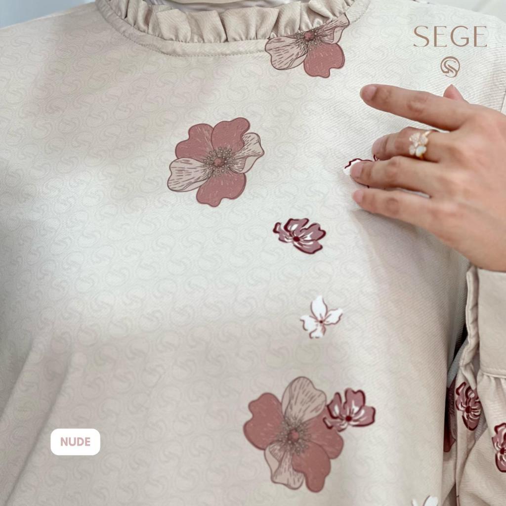 SEGE Roselle Blouse Atasan Wanita Lengan Panjang Terbaru Motif Print Floral Elegan
