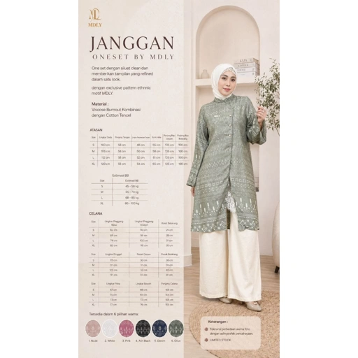 Image of MDLY Janggan Ethnic set Signature Set Setelan Celana Wanita Elegan Mewah Motif ethnic Viscose burnout kombinasi dengan cotton tencel Print Kekinian Terbaru