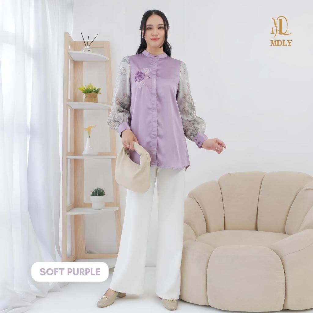 MDLY Jeba Shirt – Kemeja Wanita Premium Lengan Panjang, Atasan Wanita Elegan Kekinian Stylish & Nyaman