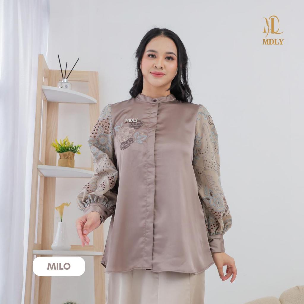 MDLY Jeba Shirt – Kemeja Wanita Premium Lengan Panjang, Atasan Wanita Elegan Kekinian Stylish & Nyaman