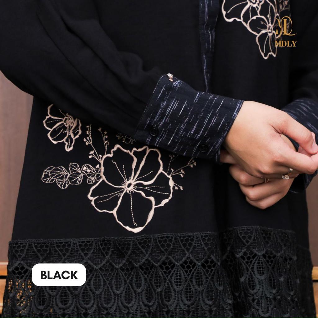 MDLY Nara shirt kemeja atasan wanita lengan panjang casual cotton embroidery