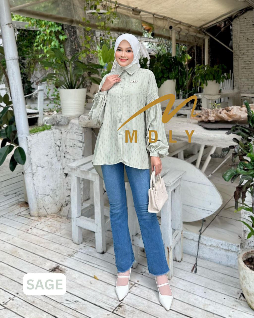 MDLY baju kemeja atasan Laniya Shirt by Mdly