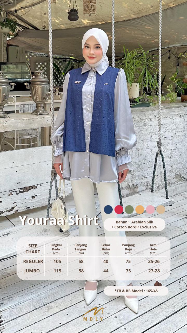 MDLY baju atasan kemeja wanita Youraa Shirt by Mdly