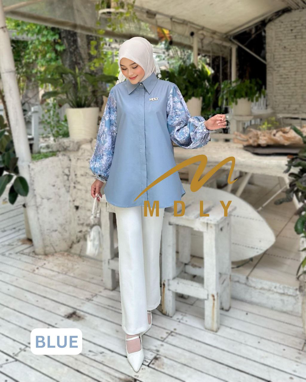 MDLY baju kemeja atasan Loomy Shirt by Mdly