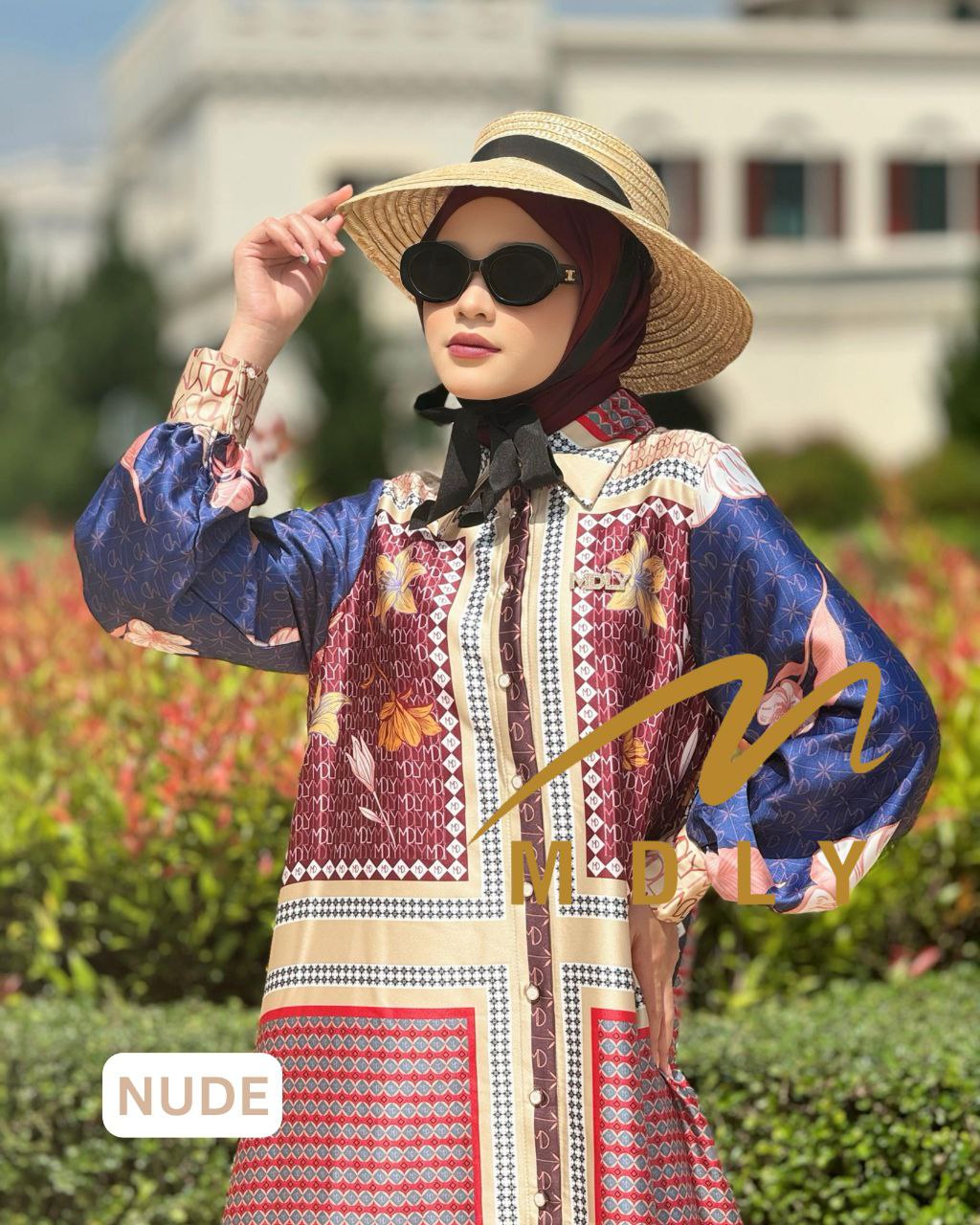 Mirela Monogram Dress