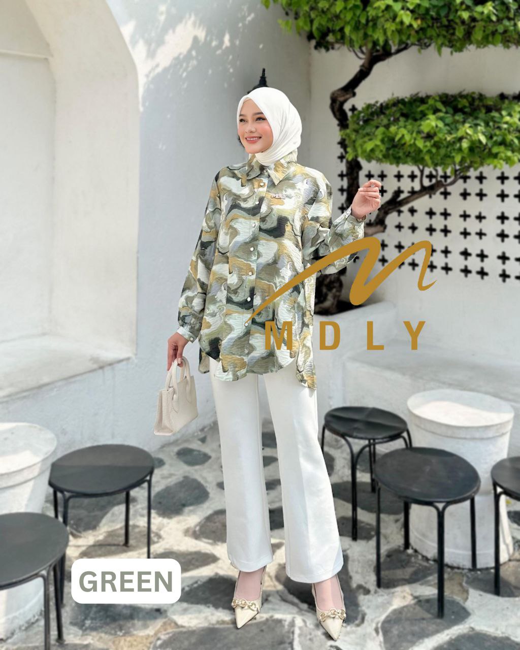 MDLY baju kemeja atasan Eve Shirt by Mdly