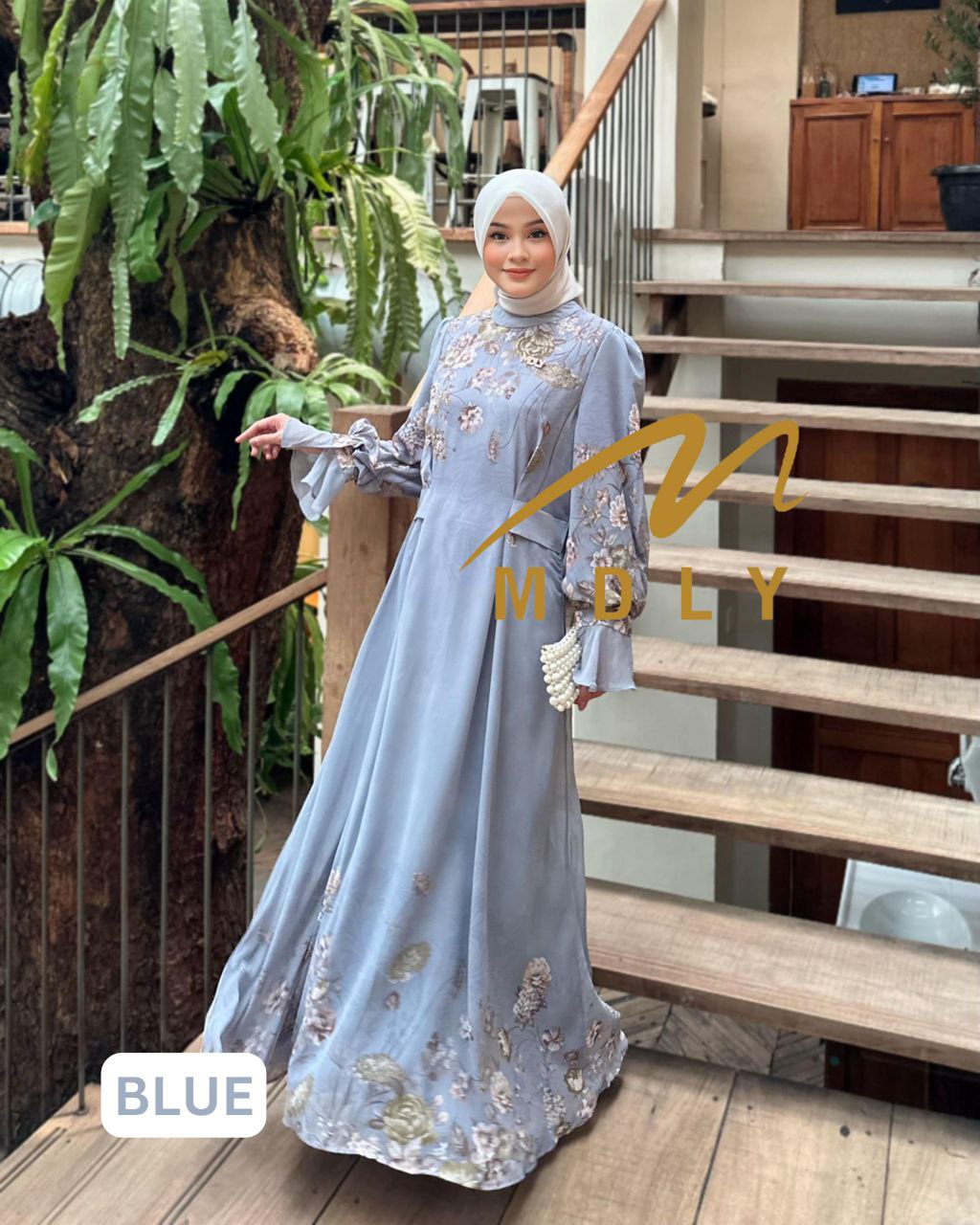 MDLY baju gamis wanita muslim Noovha Dress by Mdly