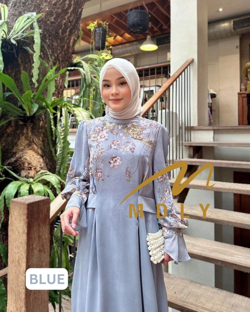 Image of MDLY baju gamis wanita muslim Noovha Dress by Mdly