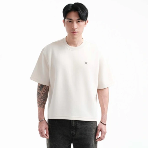 Image of TIMTSHI Blueprint Boxy Tee Ivory