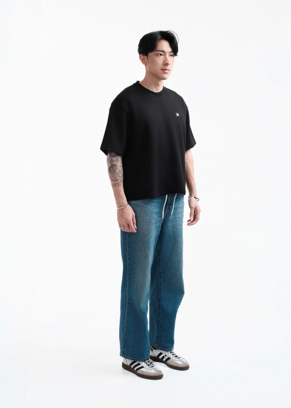 TIMTSHI Blueprint Boxy Tee Black