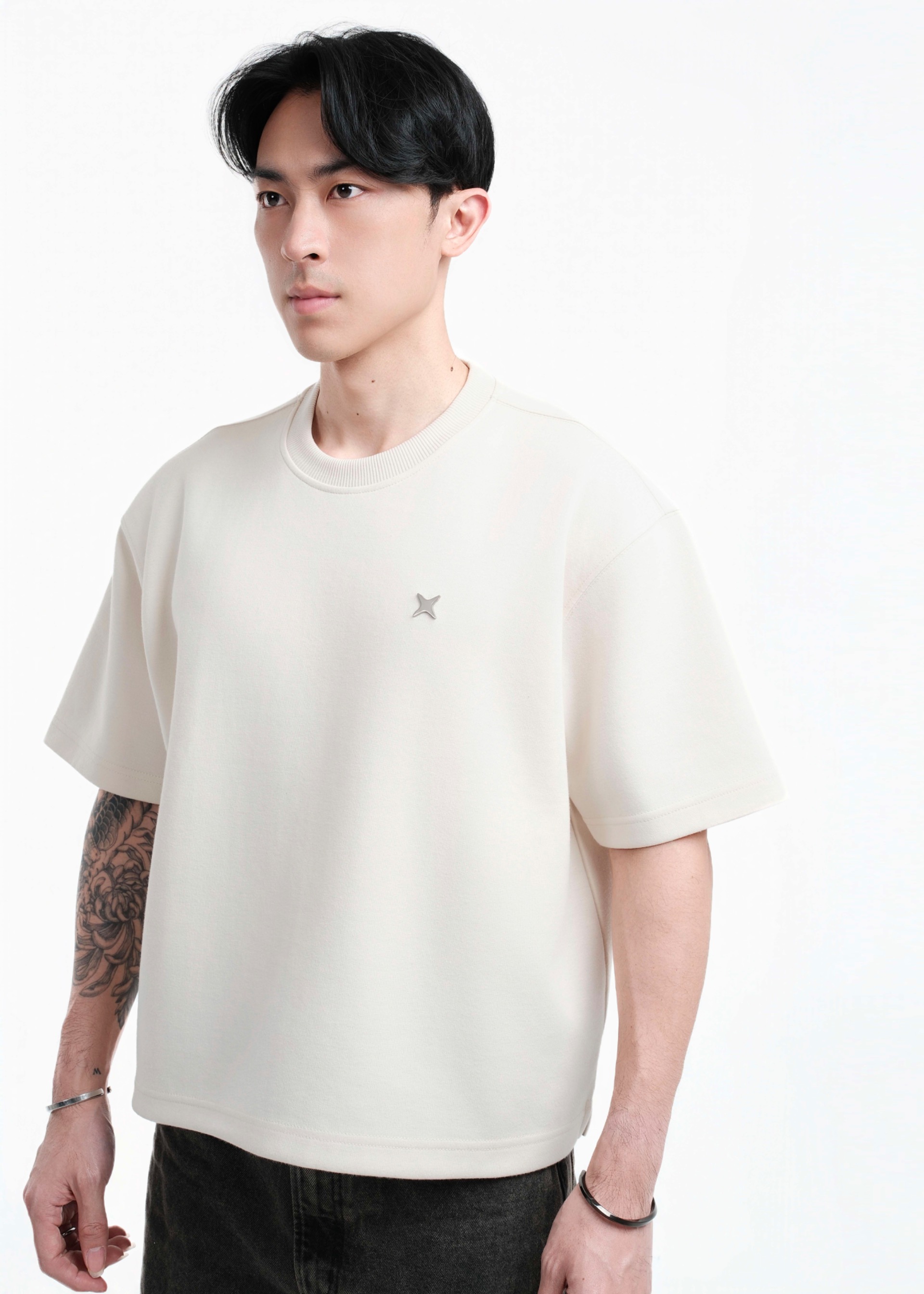 TIMTSHI Blueprint Boxy Tee Ivory