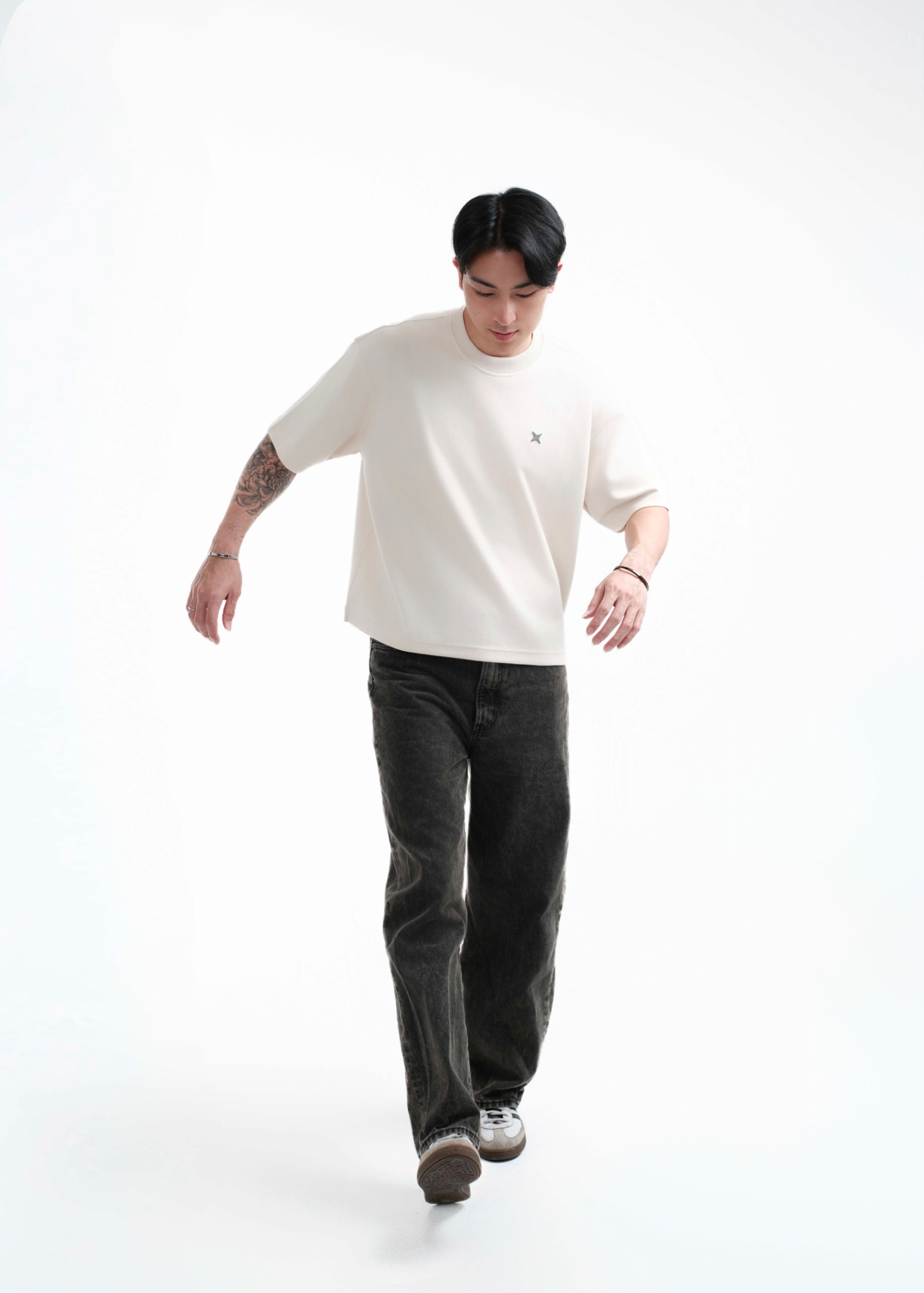TIMTSHI Blueprint Boxy Tee Ivory