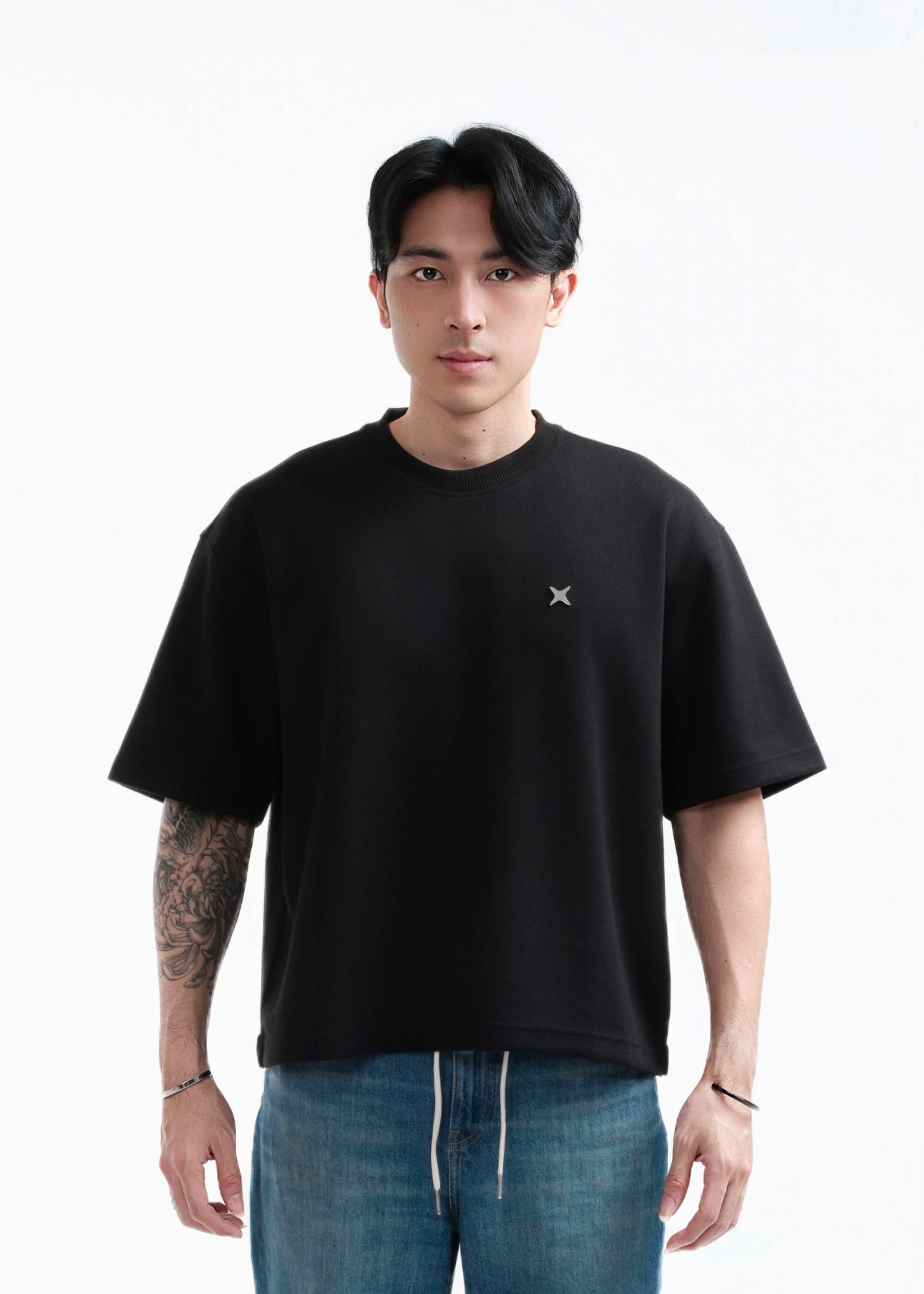TIMTSHI Blueprint Boxy Tee Black