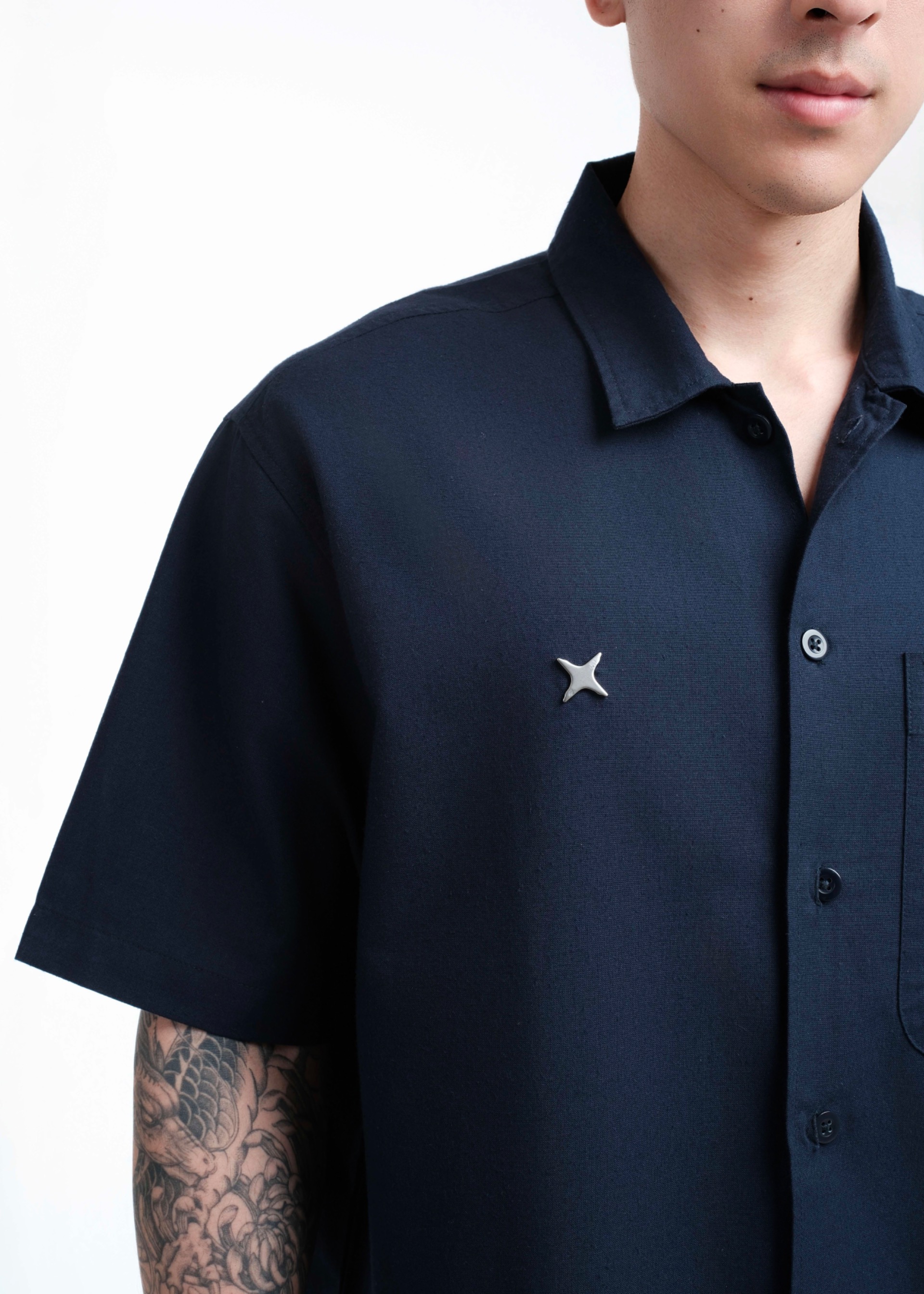 TIMTSHI Blueprint Shirt NAVY