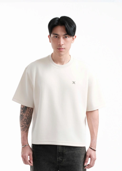 Image of TIMTSHI Blueprint Boxy Tee Ivory
