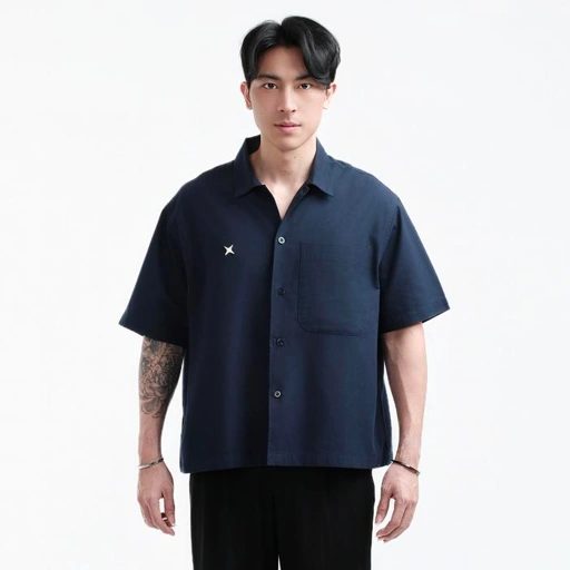 Image of TIMTSHI Blueprint Shirt NAVY
