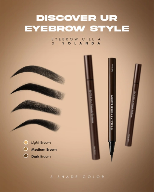 Image of Eyebrow Spidol Alis Cillia X Yolanda Makeup