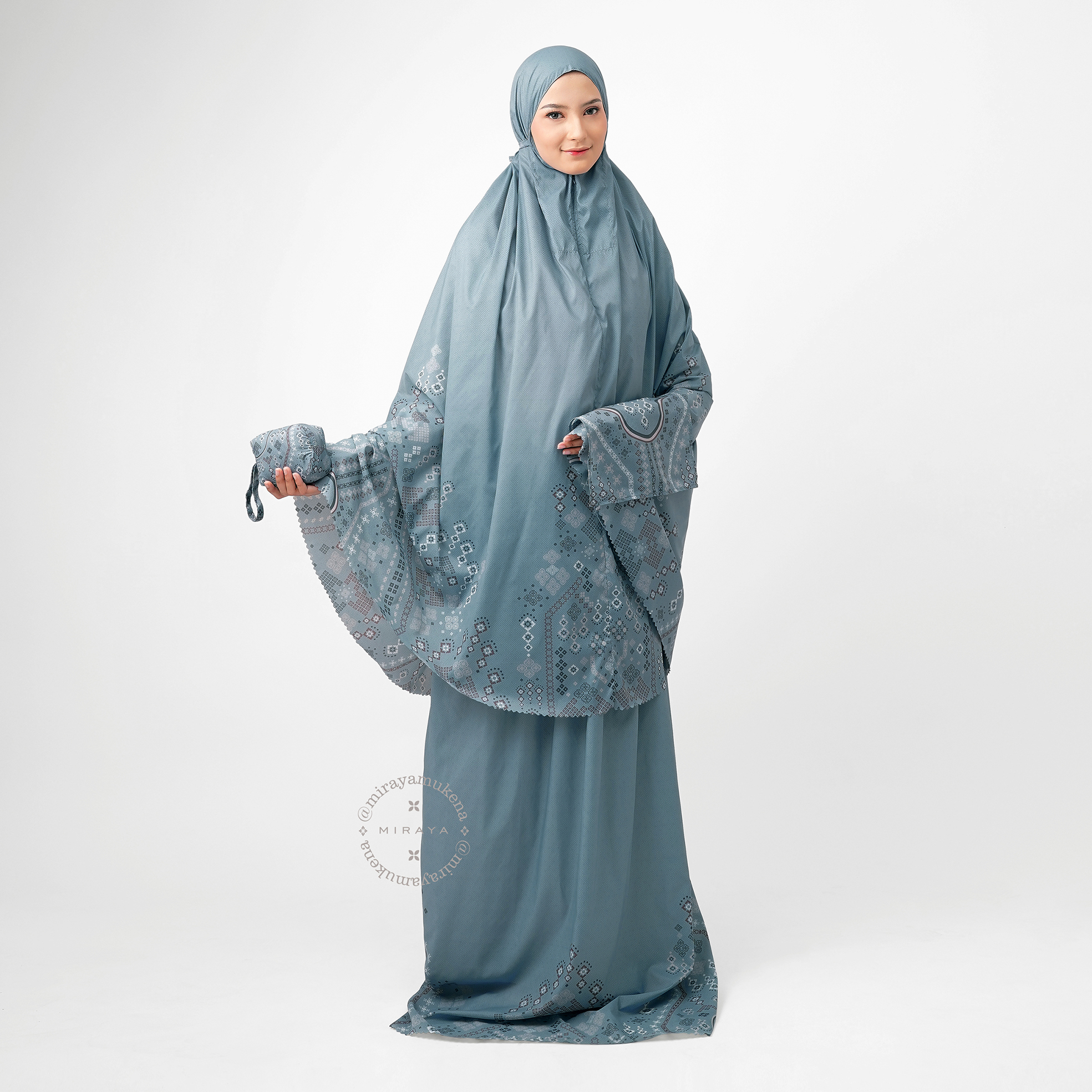 Mukena Compact Miraya Myriad Steel