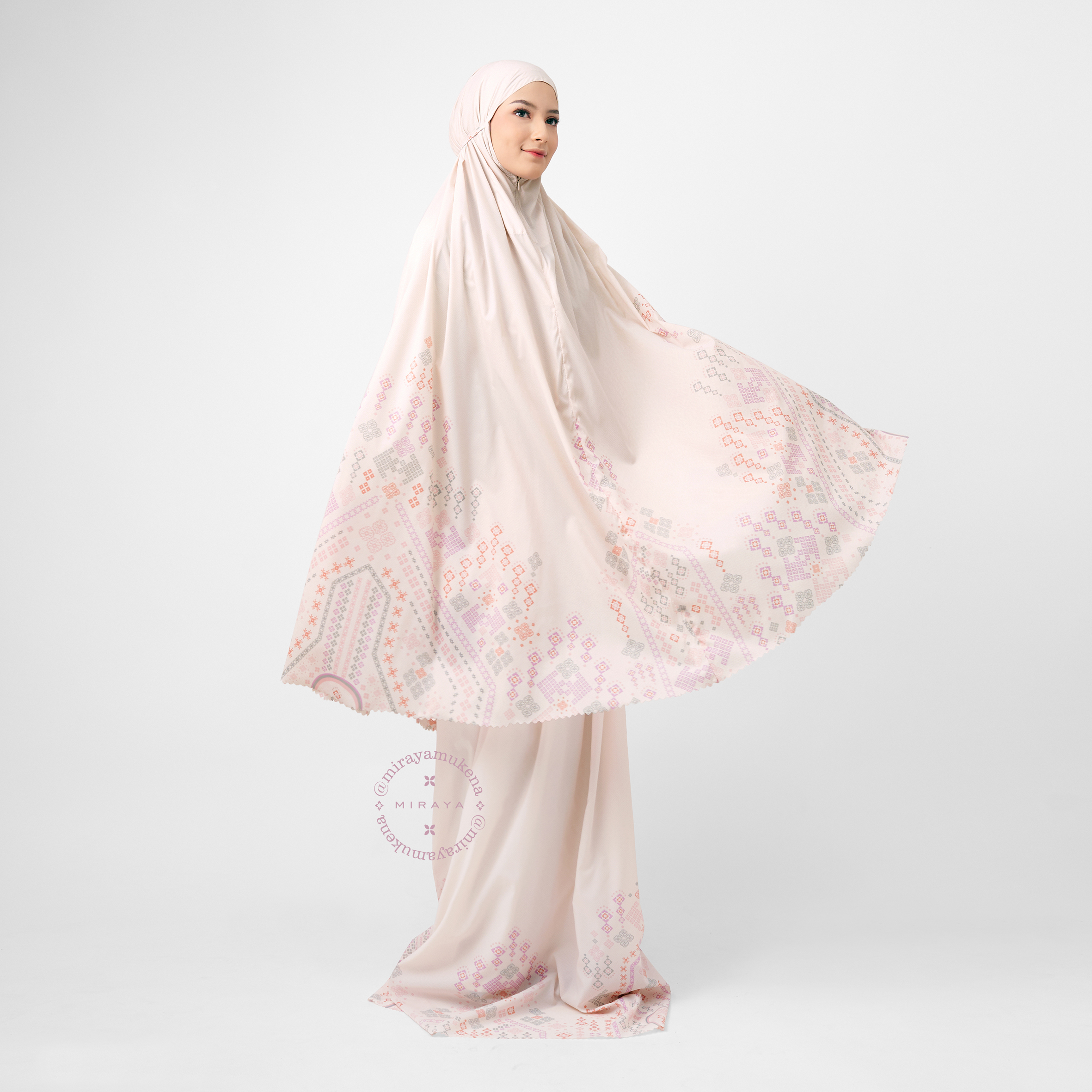 Mukena Compact Miraya Myriad Creme