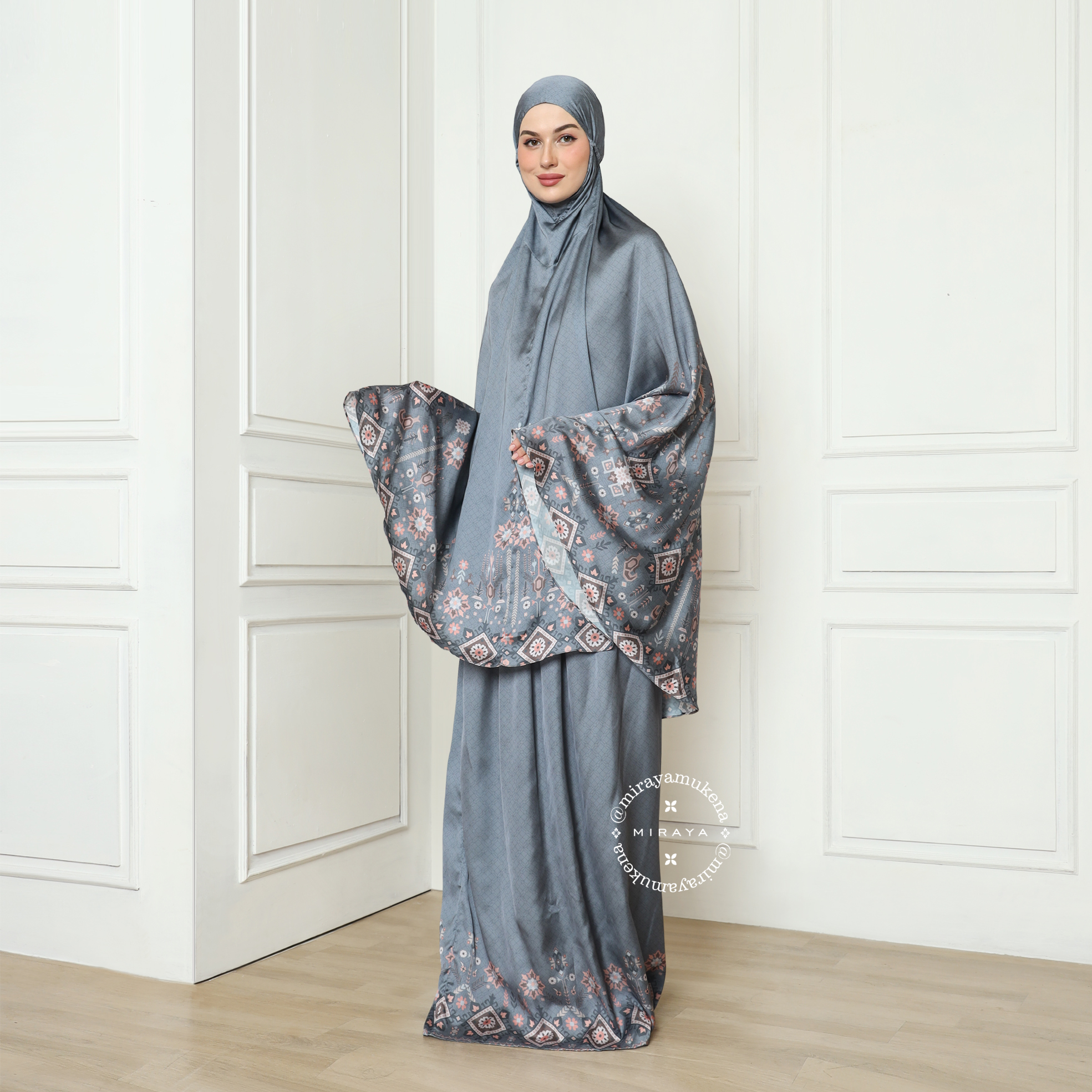 Hampers Mukena Sajadah Miraya Folk Denim