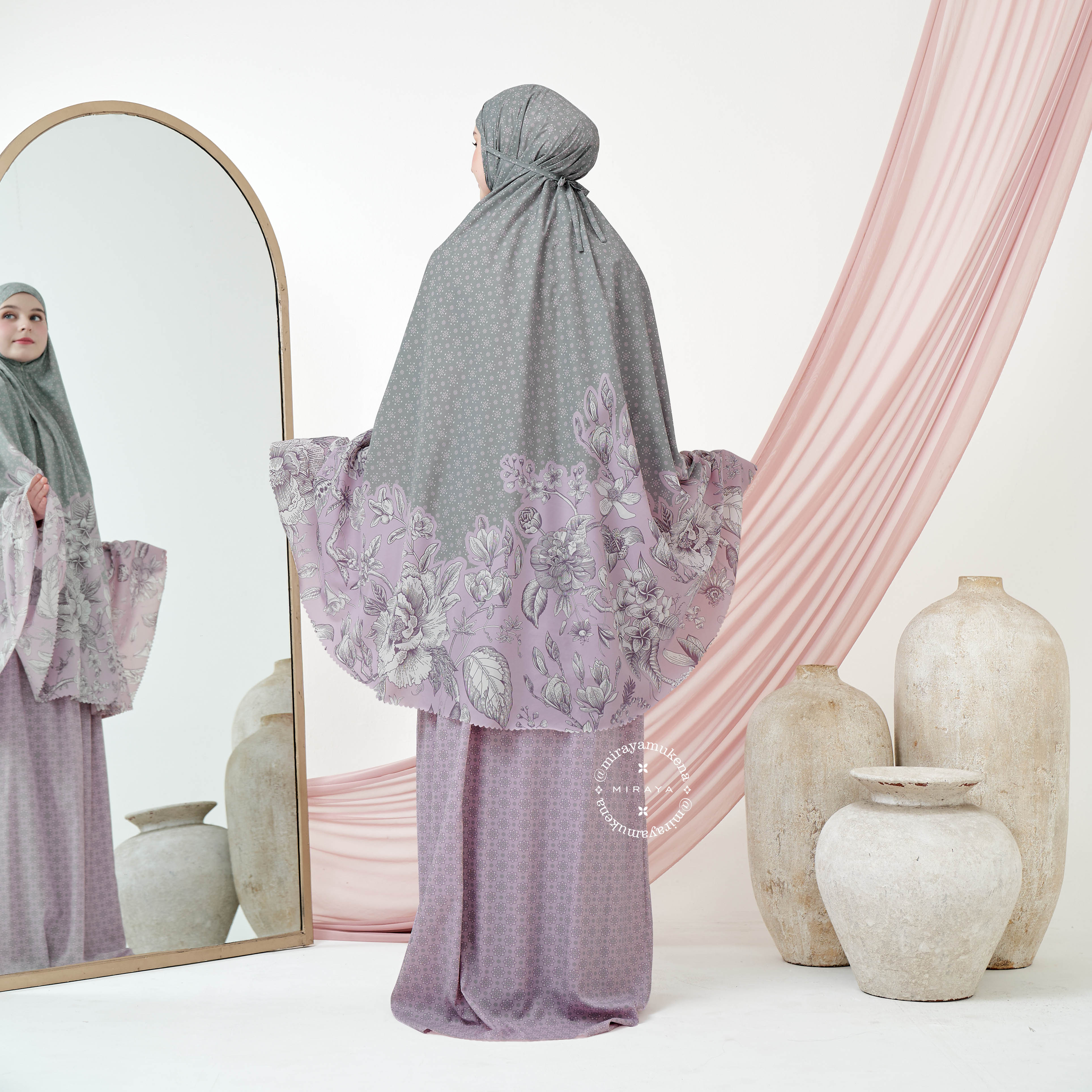 Mukena Compact Miraya Grandflora Matcha