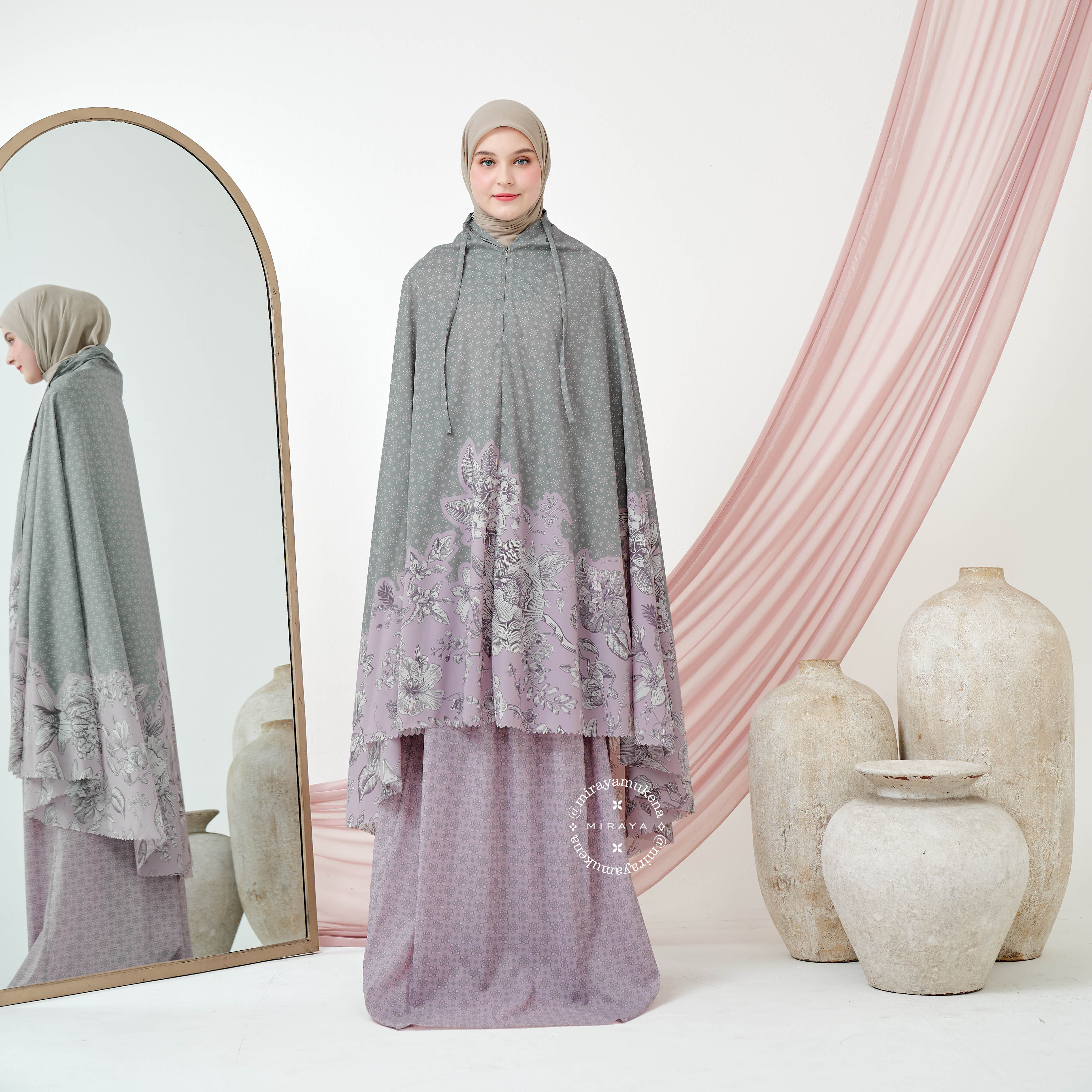 Mukena Compact Miraya Grandflora Matcha