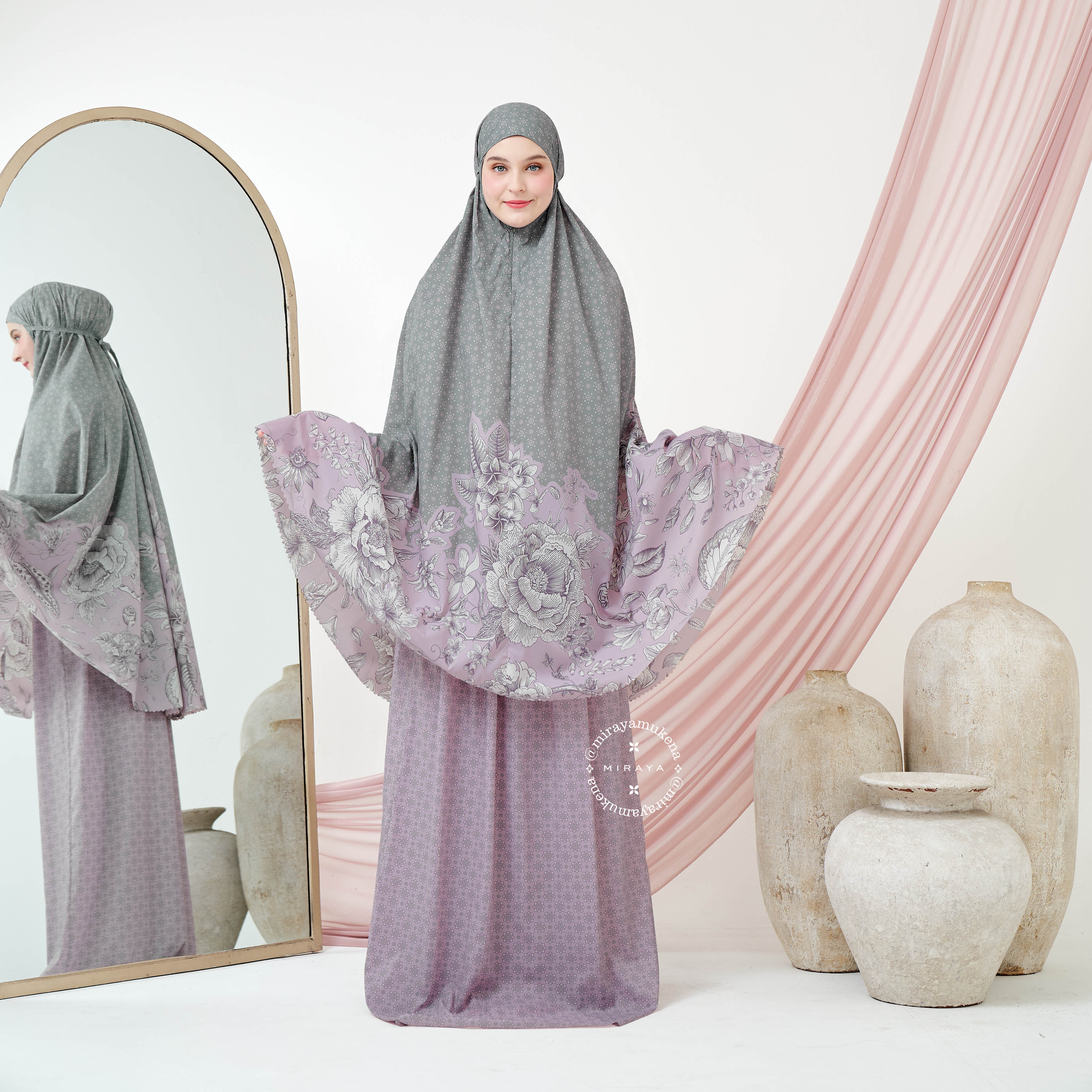 Mukena Compact Miraya Grandflora Matcha