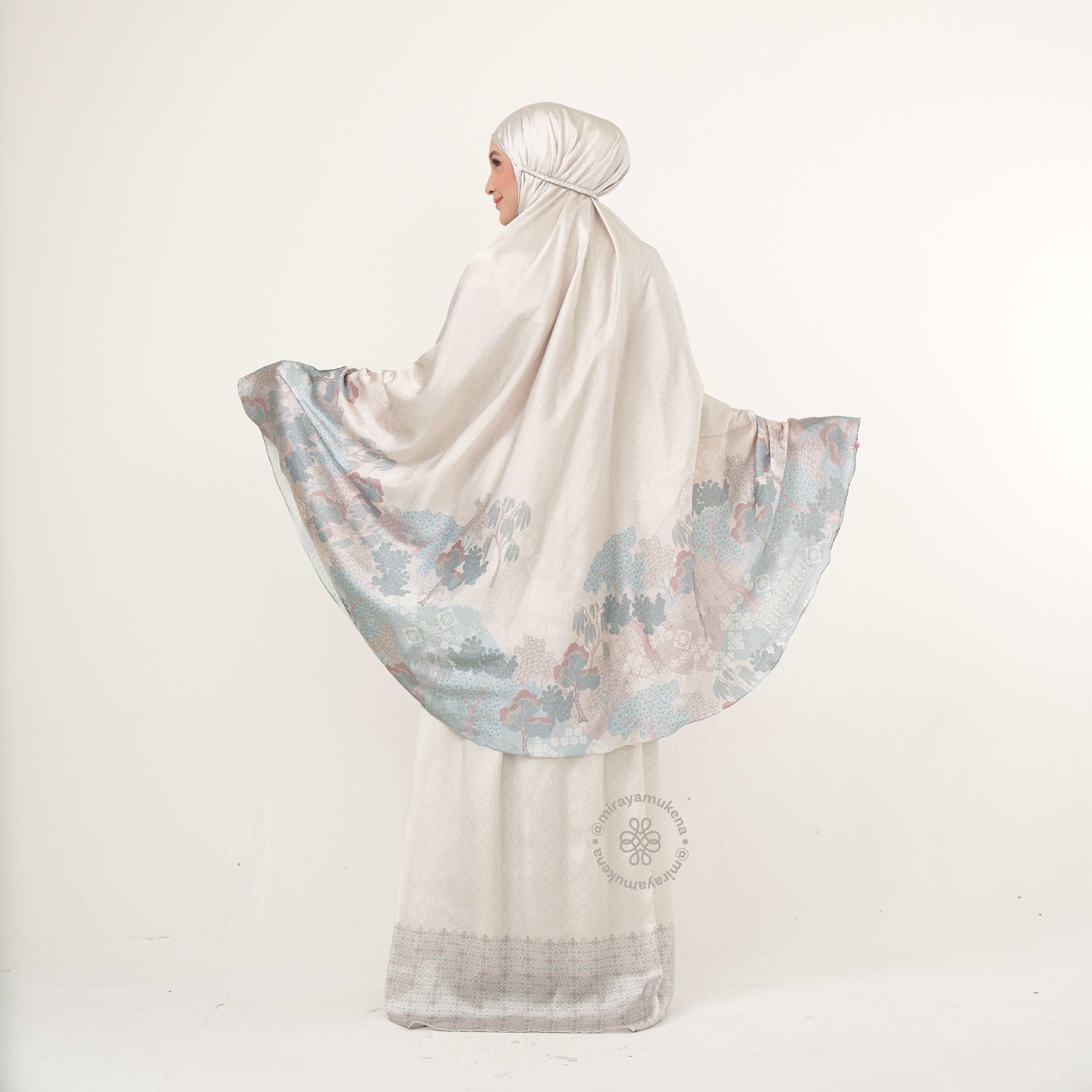 Mukena Travel Printing Miraya Jardin Moon