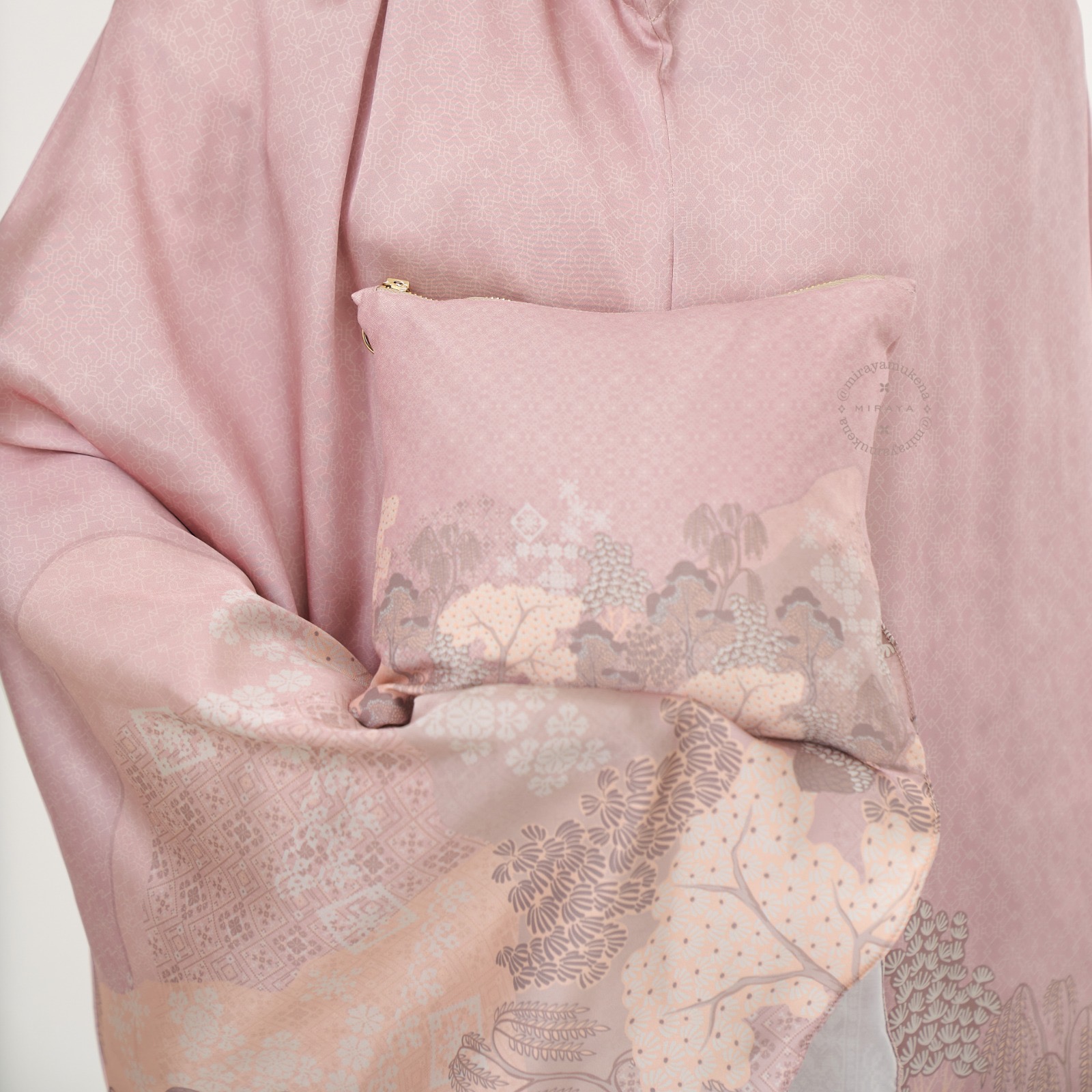Mukena Travel Printing Miraya Jardin Pink