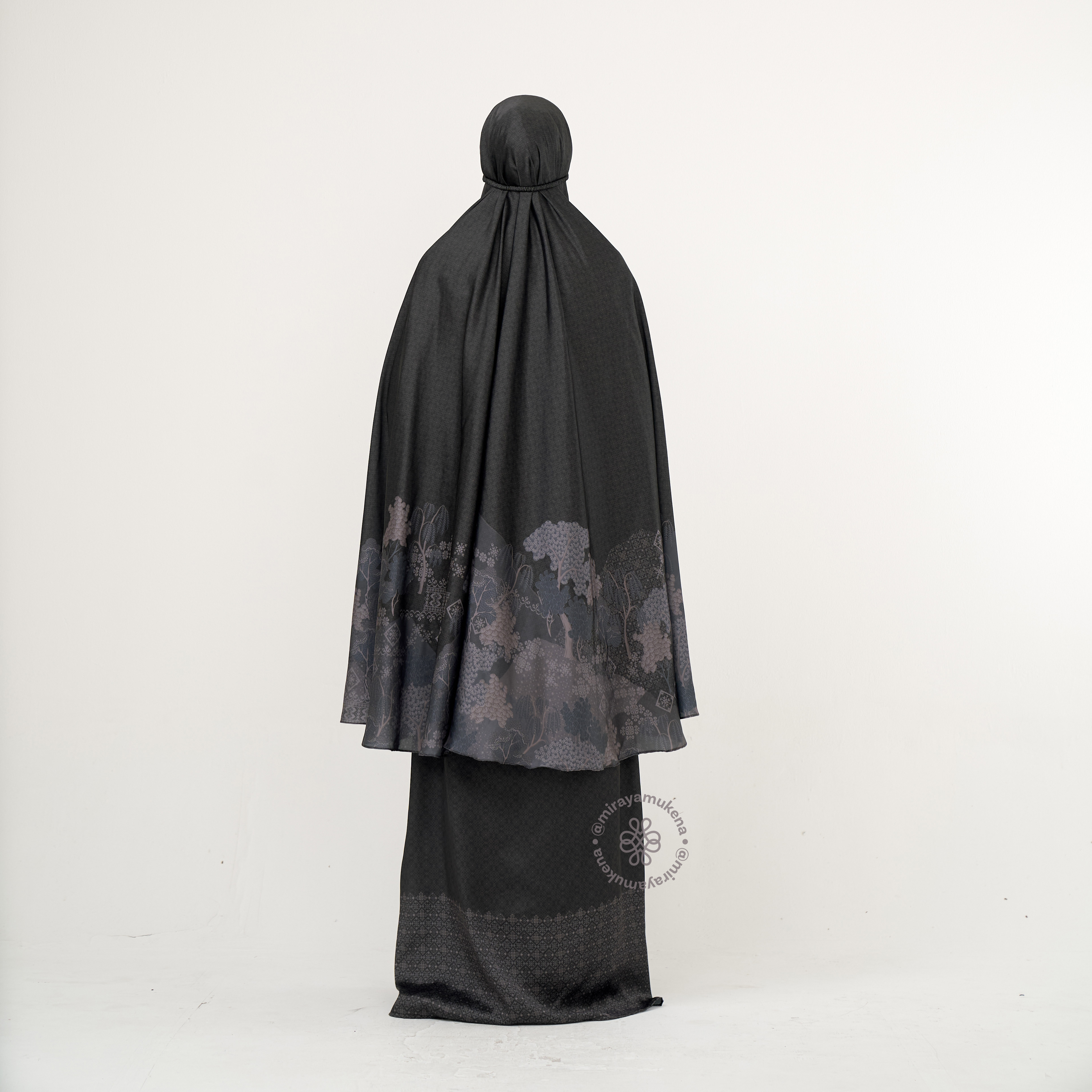 Mukena Travel Printing Miraya Jardin Black