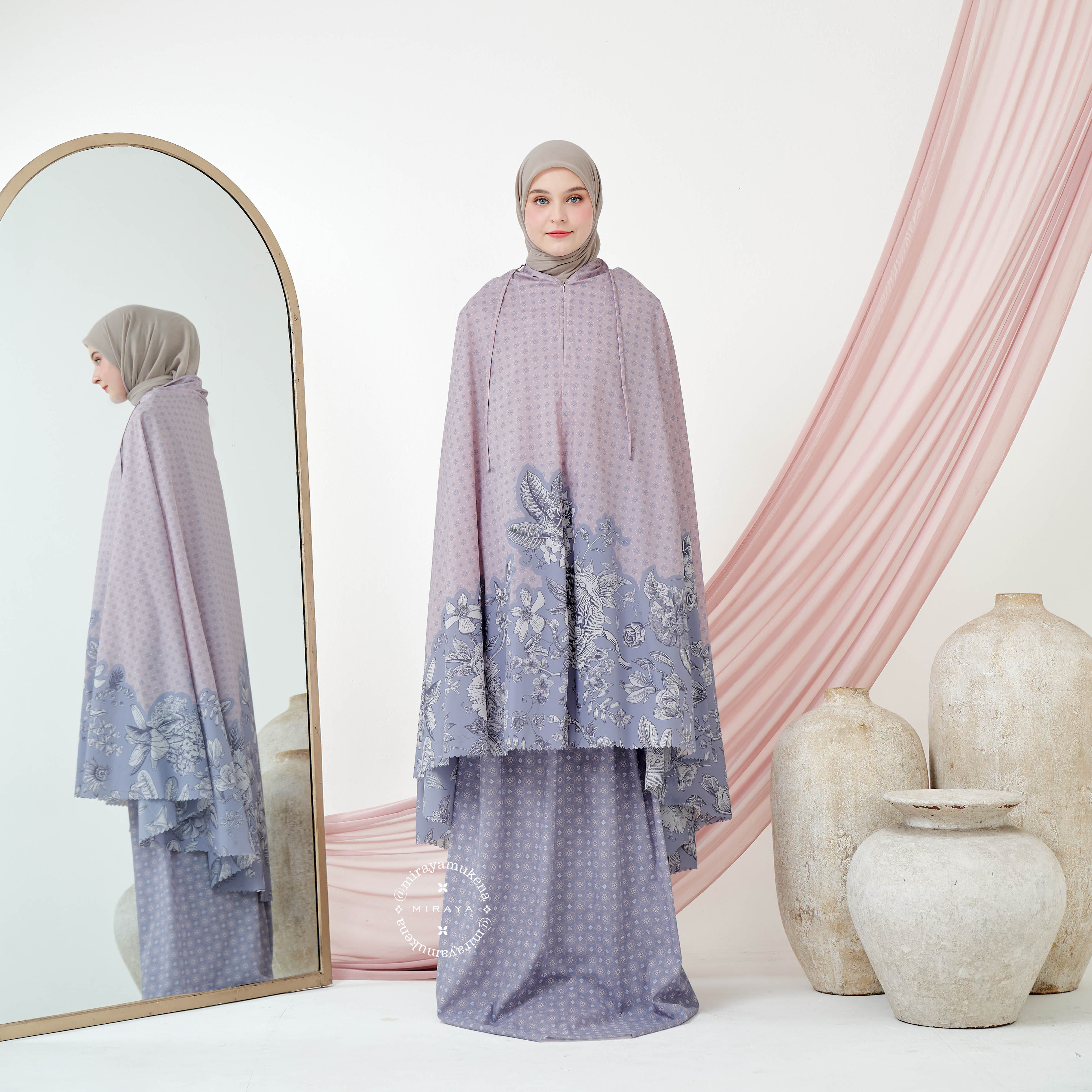 Mukena Compact Miraya Grandflora Pinkberry