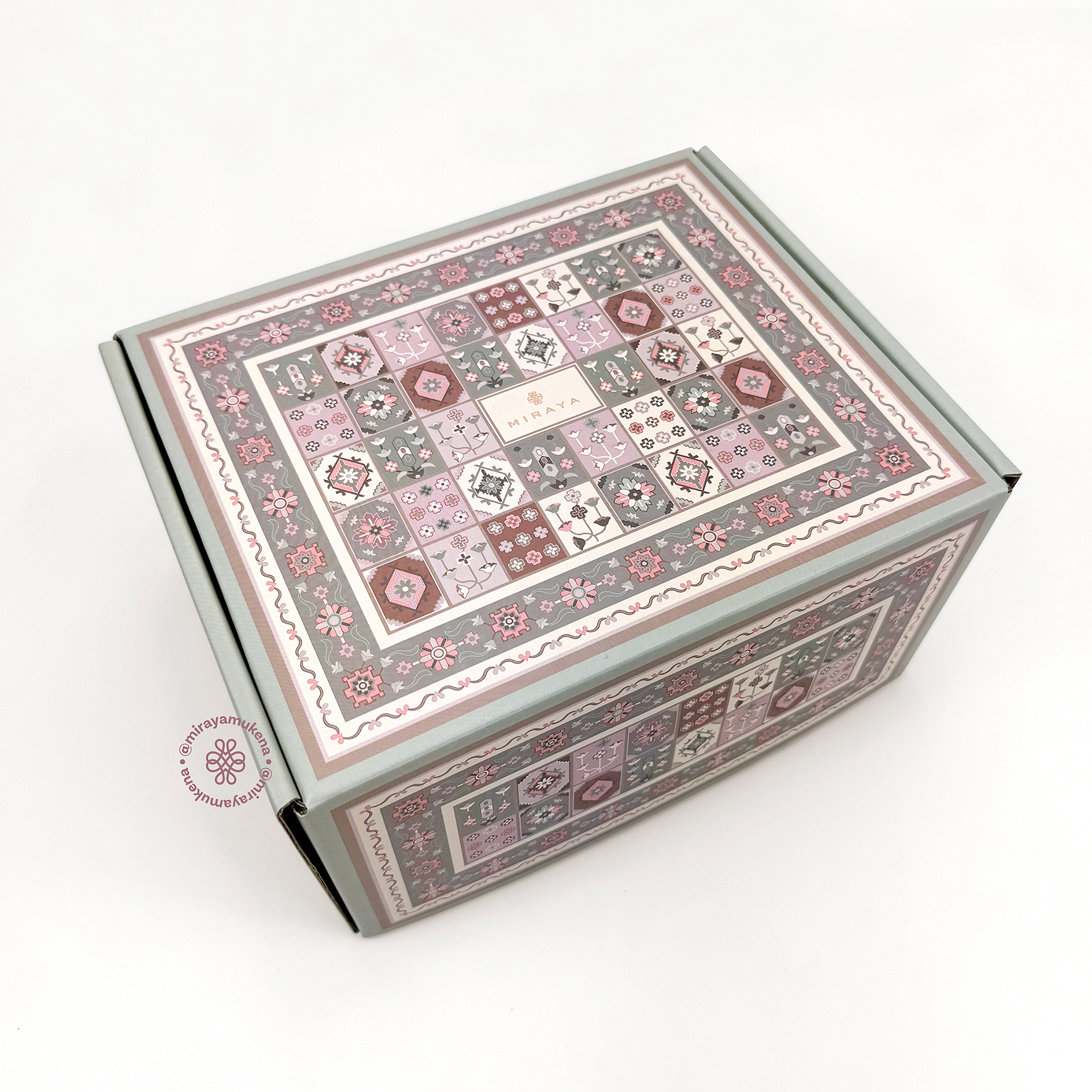 Hampers Mukena Sajadah Miraya Folk Pink