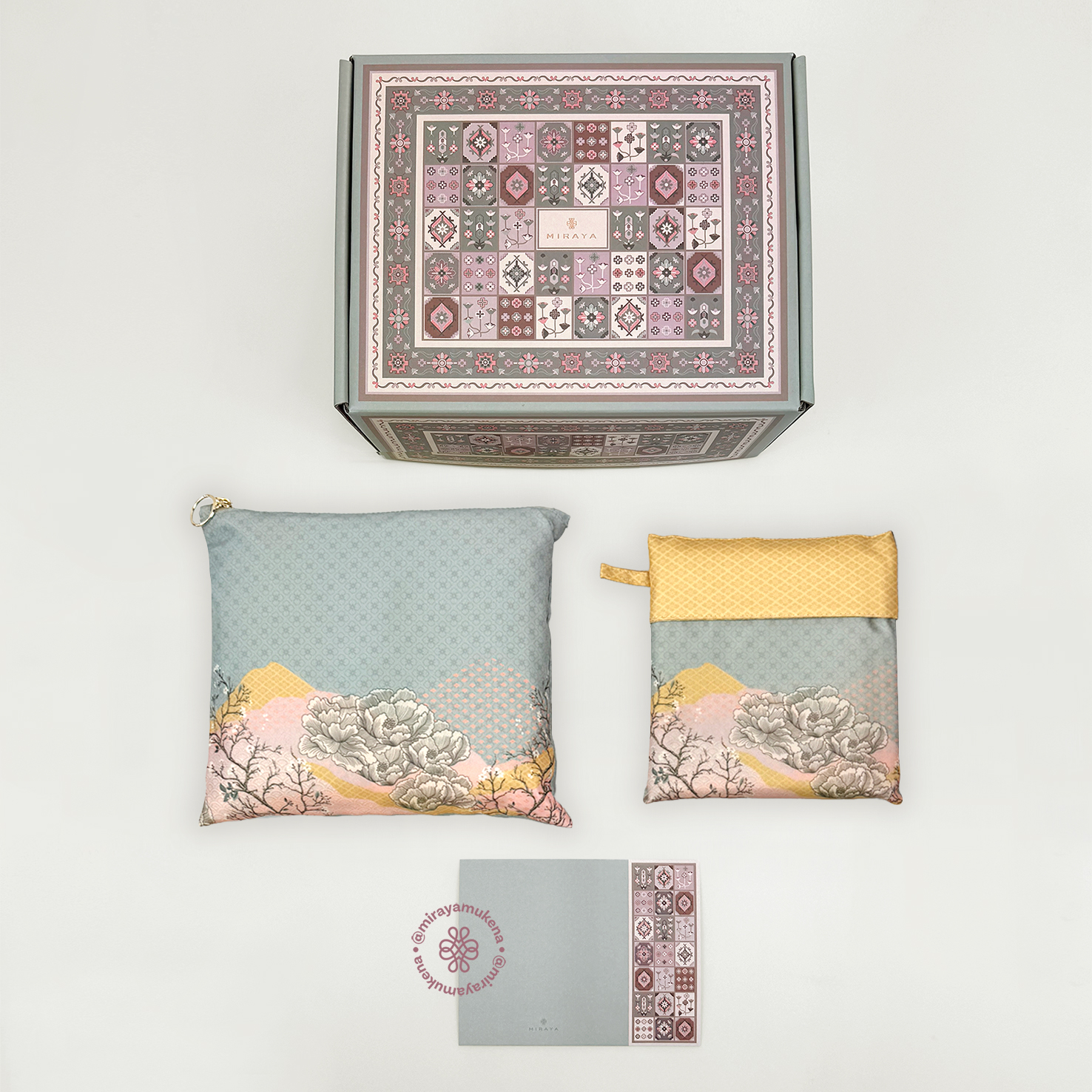 Hampers Mukena Sajadah Miraya Hills Dust Blue