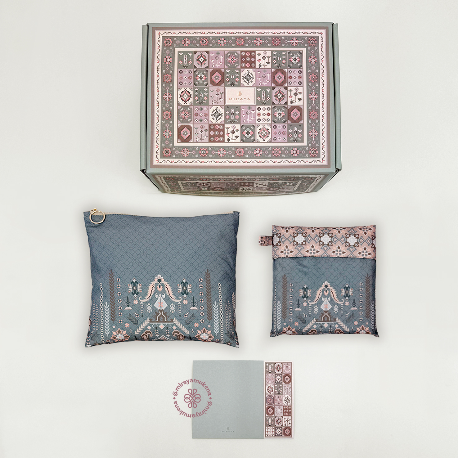 Hampers Mukena Sajadah Miraya Folk Denim