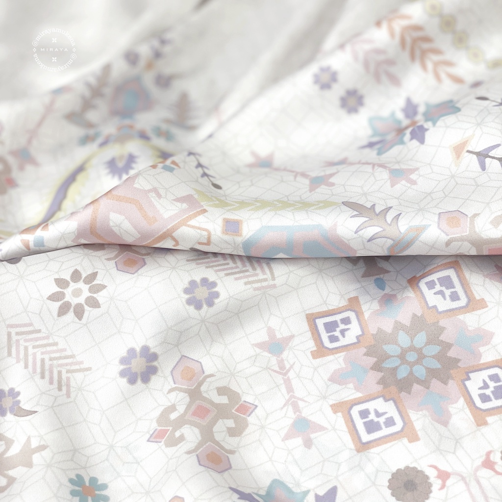 Mukena Travel Printing Miraya Folk BW
