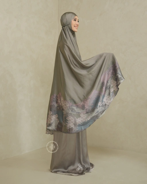 Image of Mukena Travel Printing Miraya Le Marais Olive