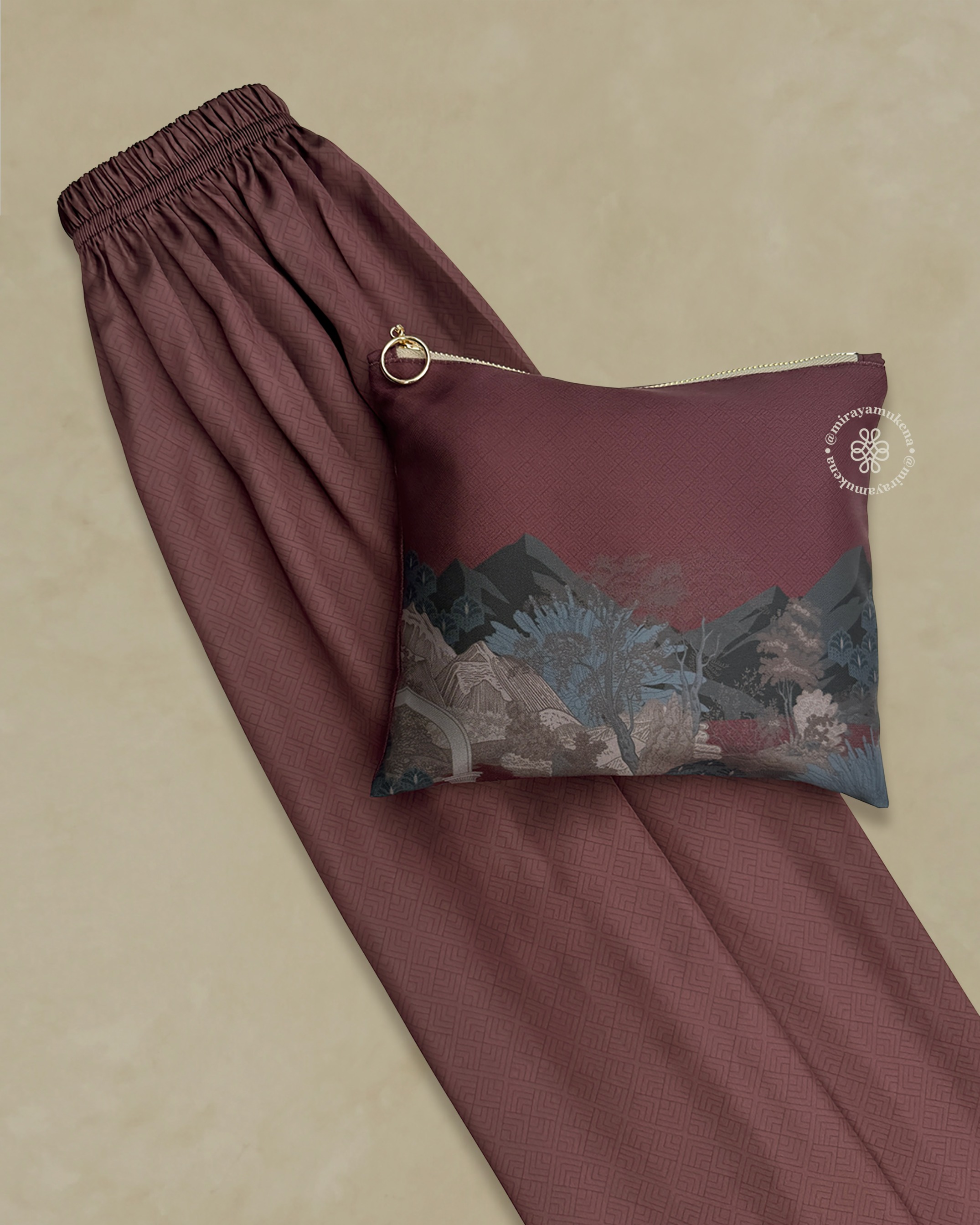 Mukena Travel Printing Miraya Le Marais Bordeaux