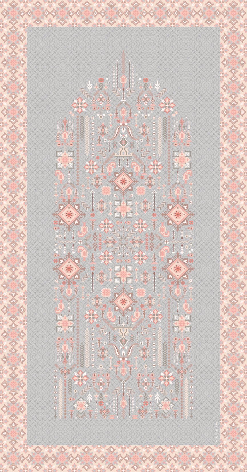 Hampers Mukena Sajadah Miraya Folk Light Blue
