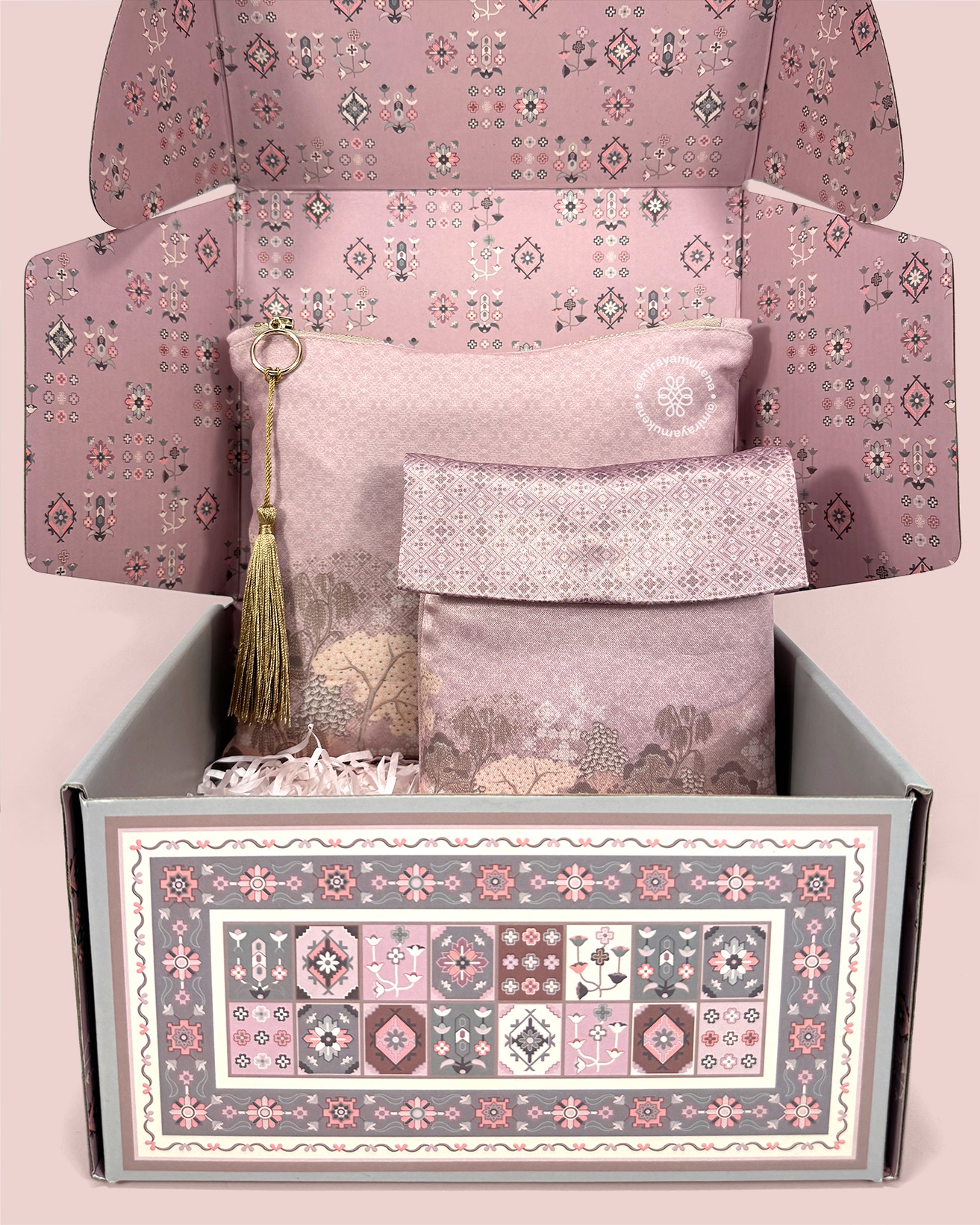Hampers Mukena Sajadah Miraya Jardin Pink