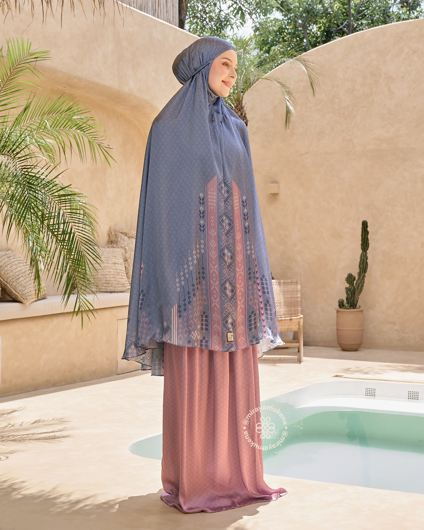 Mukena Travel Printing Miraya Serene Marine
