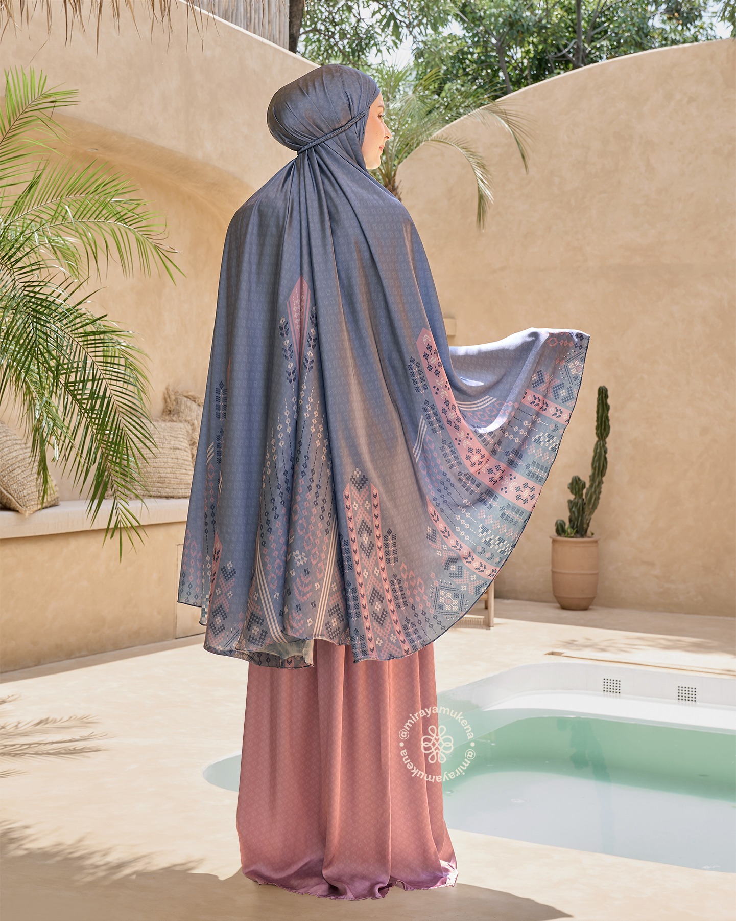 Mukena Travel Printing Miraya Serene Marine